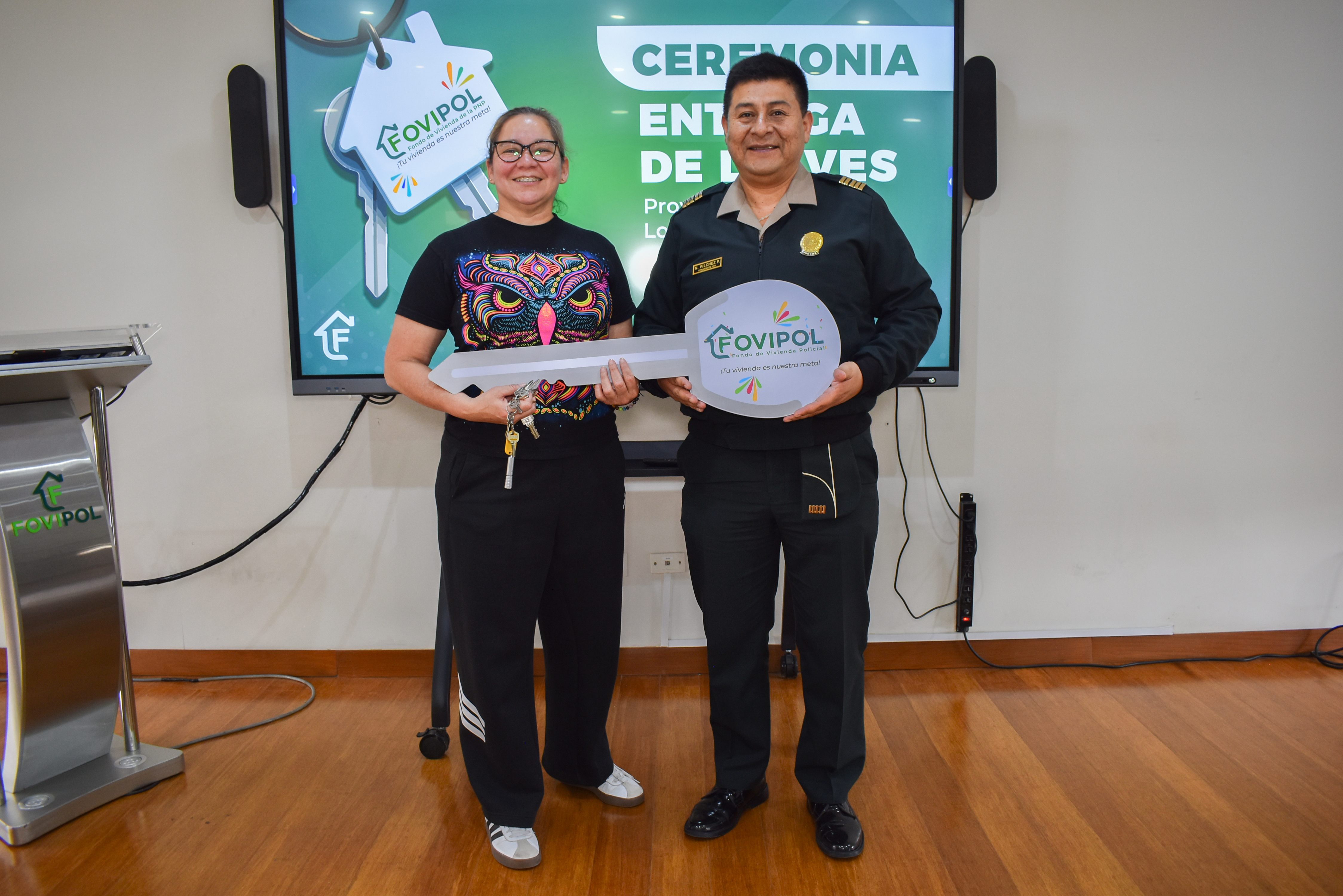 FOVIPOL entrega las llaves de su nueva vivienda a miembro de la PNP en el Proyecto Inmobiliario "Los Faisanes" – Chorrillos